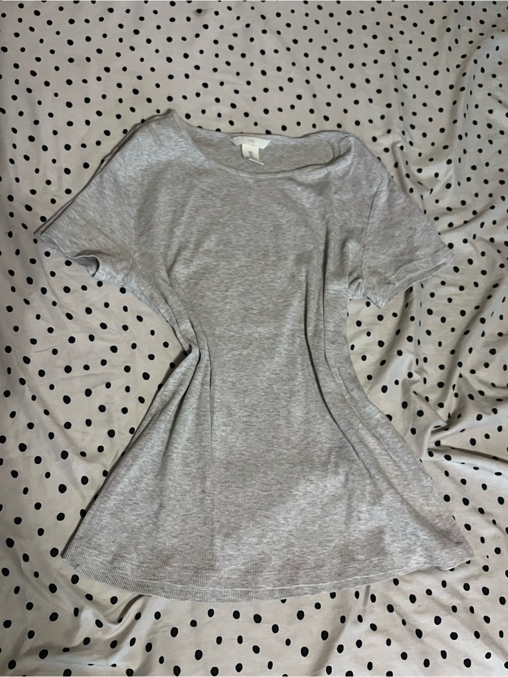 H&M Light Gray Short Sleeve Crewneck Tee